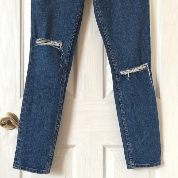 Abercrombie & Fitch Classic Distressed Medium Wash High Rise Skinny Jeans 28 - Picture 3 of 14